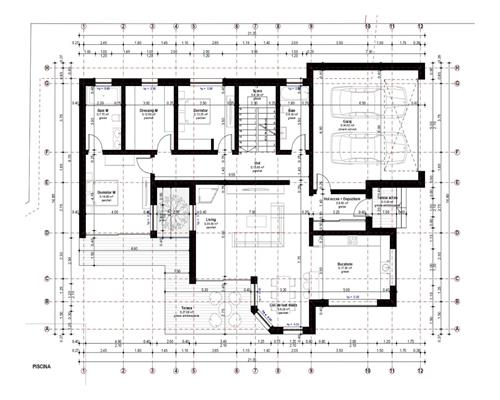 Casa exclusivista Sp+P+M cu piscina exterioara 900mp teren